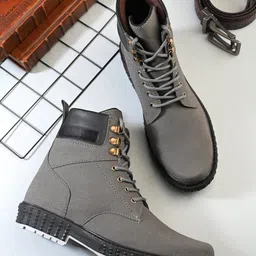 Men’s Indoor Outdoor Boots | Everyday Comfort Lace Up Boots Boots For Men-image-98