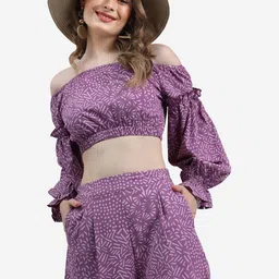 tokyo talkies Top Palazzos Co-ords Set-picture-10