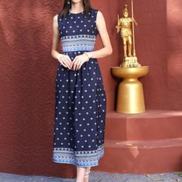 Sera Print Fit & Flare Maxi Dress-picture-49
