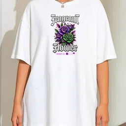 Moda Rapido Women Floral Printed Drop-Shoulder Sleeves T-shirt image 4