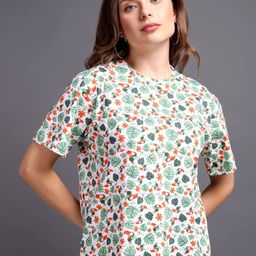 Metronaut Women Floral Printed T-shirt-picture-24