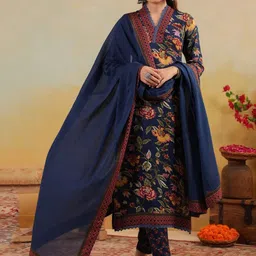 KALINI Women Printed Viscose Rayon Kurta Sets With Dupatta-picture-21