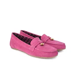 Hydes N Hues Women Slip-On Round Toe Leather Loafers-image-58