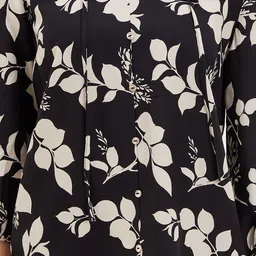 Kazo Floral Print Flared Sleeve Top image 2