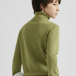 CLOTHIFY Boys High Neck Woolen Pullover image 3