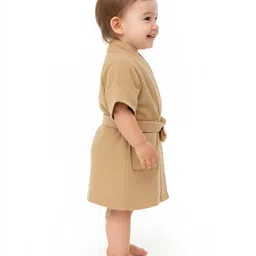 Creeva Kids Shawl Collar Bath Robe With Belt image 4