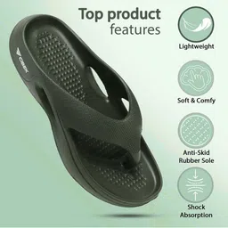 CIBEK Men Self Design Waterproof Anti-Skid Lightweight Thong Flip-Flops image 2