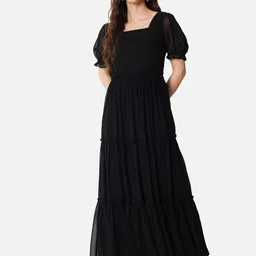 Jash Creation Layered Fit & Flare Maxi Dress-picture-38