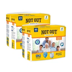 Not Out Unisex Pack Of 2 3D Core Technology Diapers - 10 Pieces Each - XXL-image-44