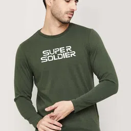 Organic Chics Men Bio Finish Typography Printed Round Neck Cotton T-shirt-image-9