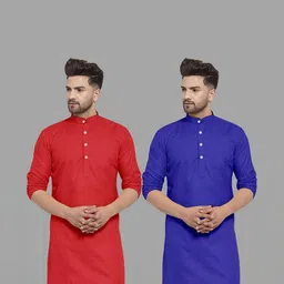VS MALL Men Red Kurtas-picture-44