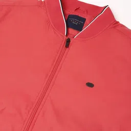 Peter England Casuals Men Mandarin Collar Solid Bomber Jacket image 4