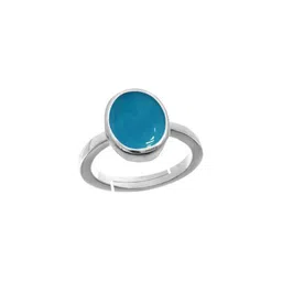 GenZcomplex Silver-Plated Brass Turquoise Finger Ring-picture-21