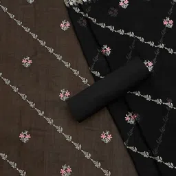 Soch Printed Silk Crepe Unstitched Dress Material image 2