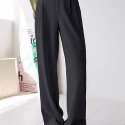 CILIMILI Women Relaxed Straight Leg High-Rise Non Iron Trousers-picture-26