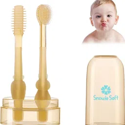 zibuyu Baby Oral Cleaning Brush 2 in 1 Toothbrush Tongue Soft Toothbrush-picture-18