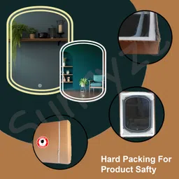 sunsyze 18x24 Inch LED Illuminated Bathroom Mirror - Modern Design with Energy-Efficient Bathroom Mirror image 5