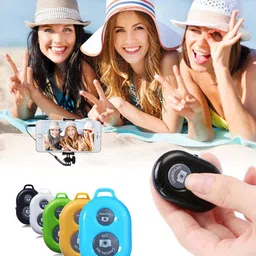 Huntindia BT Wireless Remote Camera Selfie Shutter Control Universal for Android IOS+Pouch Camera Remote Control image 4
