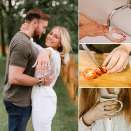 kauldvishe 8pcs Silicone Silver Ring Sizer Adjuster for Loose Rings Silicone Silver Plated Ring image 3