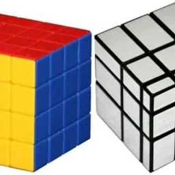 toy arena Cube COmbo of 4X4X4 and Silver Mirror Magic Cube image 2