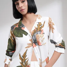 tokyo talkies Women Regular Fit Printed Spread Collar Casual Shirt-picture-19