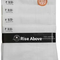 riseabove White Handkerchief For Men ["White"] Handkerchief-picture-12