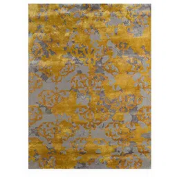 joyrugs by littlelooms Buy Grey Wool and Viscose Abstract 5 x 7 Feet Hand Tufted Carpet image 2