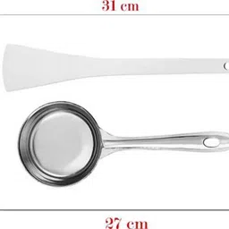 breyers Stainless Steel Perfect Dosa Making Spoon 1 Turner,1 Short Ladle Kitchen Tool Set image 2