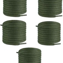 FEELPZONE 5-Pair Army Green Round/Owel Shoe laces for Men/Women/Girls Shoe Lace-picture-23