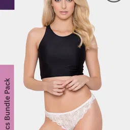 MYZA Women White Nylon Mid-Rise Bikini Briefs-image-17