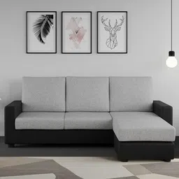 Westido Black & White Wooden 4 Seater Sofa-picture-11