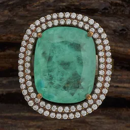 Kushal's Fashion Jewellery Mint Victorian-Plated Party Zircon Finger Ring-image-78