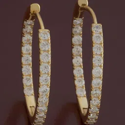 Kushal's Fashion Jewellery 92.5 Sterling Silver Gold Plated Zircon Spherical Hoop Earrings-picture-30