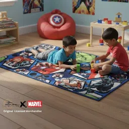 Athom Living Multicoloured & Blue 2 Printed Cotton 350 GSM Bath Towel image 3