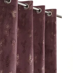 GEET CREATIONS Violet Floral Door Curtain image 3