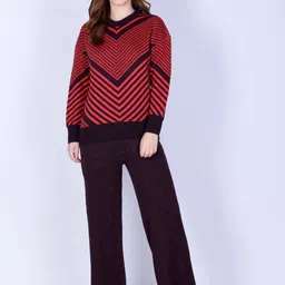 Numalo Women Printed Sweater With Trousers Co-Ords image 2