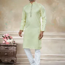 House of Pataudi Embroidered Pure Cotton Mandarin Collar Knee Length Straight Kurta-picture-11