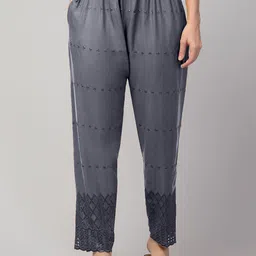 FAMBEE Women Relaxed fit Floral Embroidered Trouser-picture-11