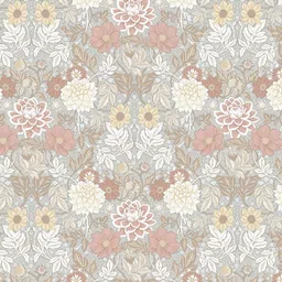 haus & kinder White & Pink Floral 144 TC Cotton King Bedsheet Set 2.75 m x 2.75 m image 2