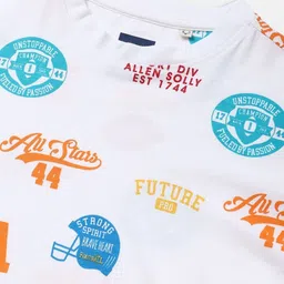 Allen Solly Junior Boys Conversational Printed Round Neck Cotton T-shirt image 3