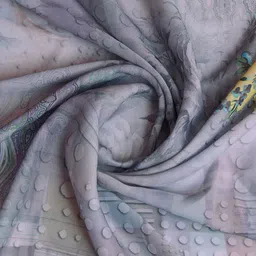 Rekha Maniyar Floral Zari Poly Crepe Saree image 5