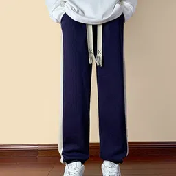 StyleCast Men Colourblocked Printed Relaxed Trousers-picture-37