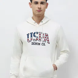 U.S. Polo Assn. Denim Co. Men Brand Logo Printed Hooded Sweatshirt image 3