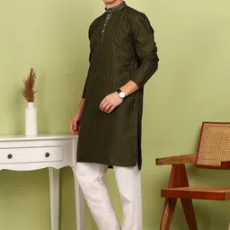 Anouk Men Regular Thread Work Kurta with Pyjamas image 5