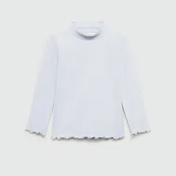 Mango Kids Infant Girls Turtle Neck Ribbed T-shirt-picture-51