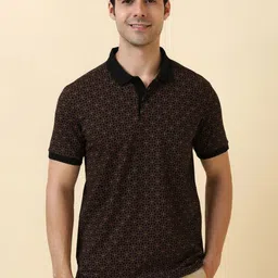 Allen Solly Floral Printed Polo Collar Pockets Cotton T-shirt-picture-26