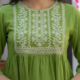 Rangita Women Ethnic Motifs Embroidered A-Line Kurti image 5