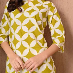 SILAKIVA Printed Round Neck Pure Cotton Tunic & Trousers Co-Ord Set image 3