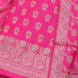 Meena Bazaar Ethnic Motifs Woven Design Unstitched Dress Material image 3