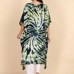 CORSICA Women Abstract Printed Extended Sleeves Kaftan Kurta image 4